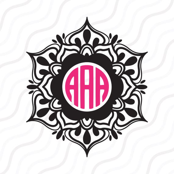 Download Mandala SVG Mandala Monogram Mandala Circle Monogram SVG Cut