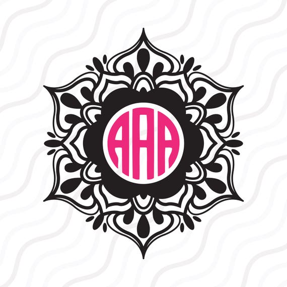 Download Mandala SVG Mandala Monogram Mandala Circle Monogram SVG Cut