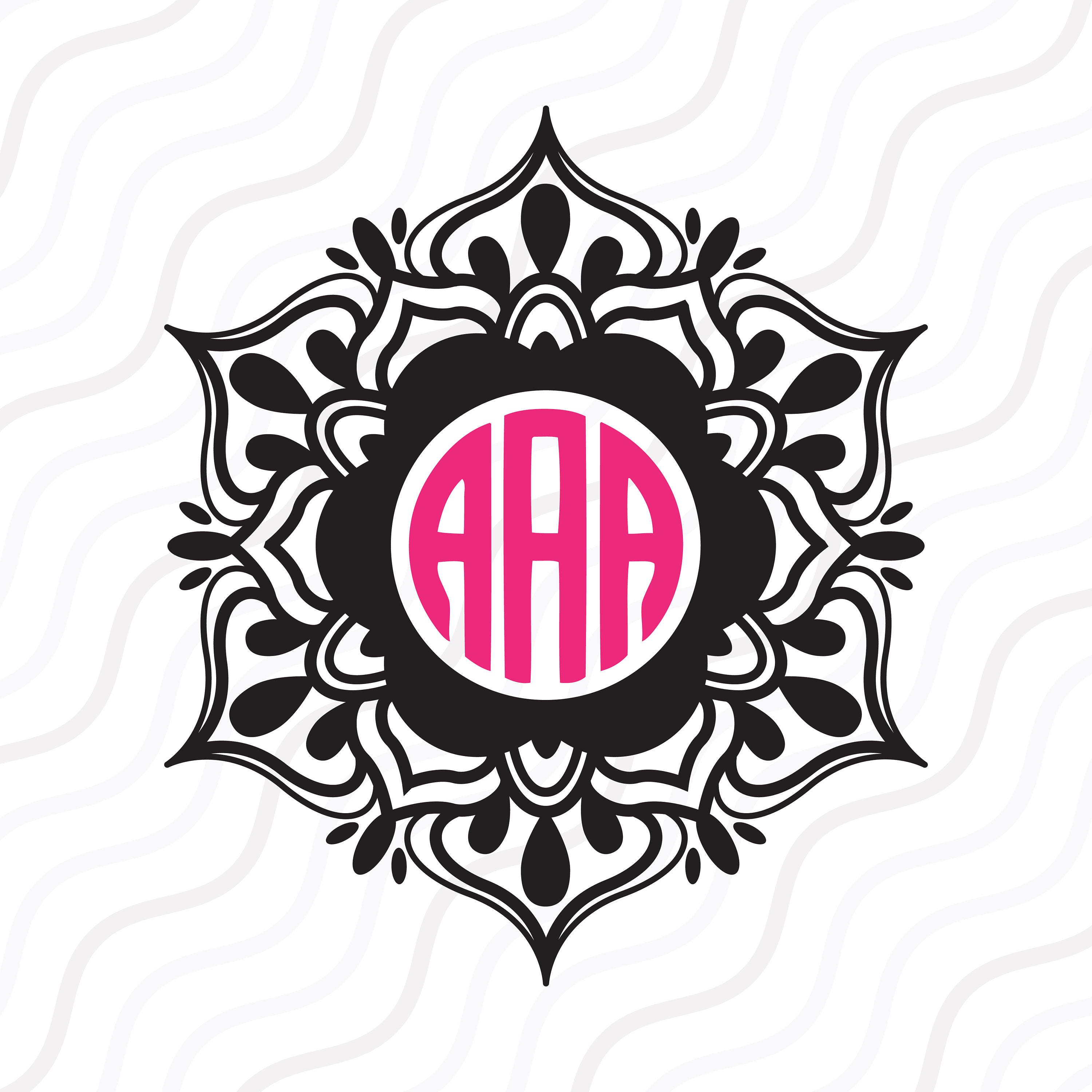 Free Free 148 Monogram Flower Mandala Svg SVG PNG EPS DXF File