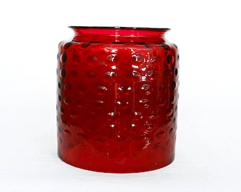 Antique Cranberry Glass Hall Lamp Shade Cylinder Globe