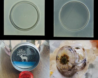 Small round box Silicone Mold , epoxy resin mold