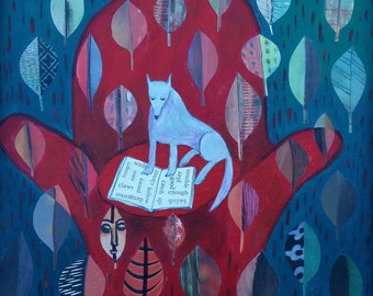 Wolf Reading a Fairy Tale