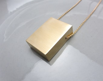 Statement Necklace Minimalist Jewelry Material Purity Series Monolith I