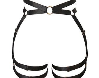 Helix - Lux Satin Elastic Adjustable Garter Shorts