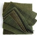 Assorted Wool in Shades of Green and Sage 5" x 5" Wool Charm Pack of 10