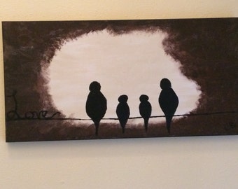 Custom, made to order 'Love birds'