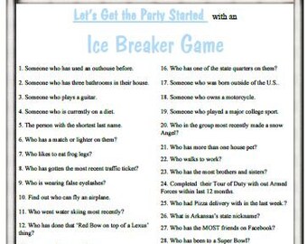 Four Ice-Breaker/Party Games