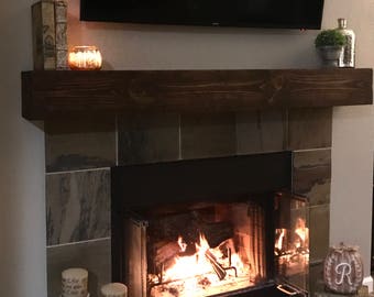 Fireplace Mantel with Outlet