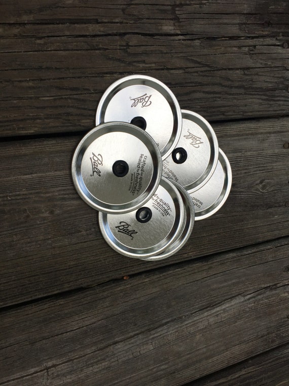 Regular Mouth Mason jar lids/glitter dipped tumbler lids/lids with grommets/grommets in straws/Multiple colors available/Regular Mouth Lids