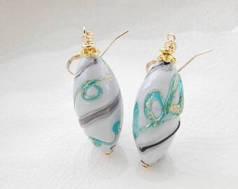 Unusual Murano Glass Earrings