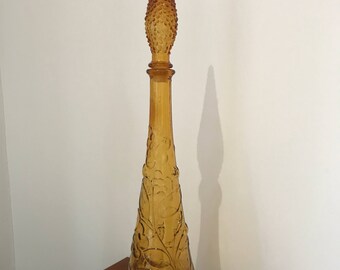 1960s Genie Bottle Amber Glass