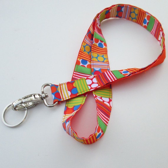 Orange Lanyard Keychains Cool Lanyards for Keys Id Badge