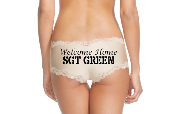 Personalized Welcome Home Military Rank and Name Panties FAST SHIPPING