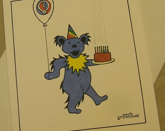 Grateful Dead Birthday Card. Birthday terrapin. Regular size