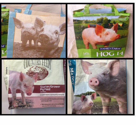 Pig Feed Bag Tote Recycled Feed Market Bag Reusable Shopping pig-feed-bag-tote-recycled-feed-market-bag-reusable-shopping