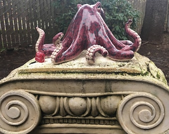 Octopus Sculpture, Octopus Whistle 100% Handcrafted Ceramic