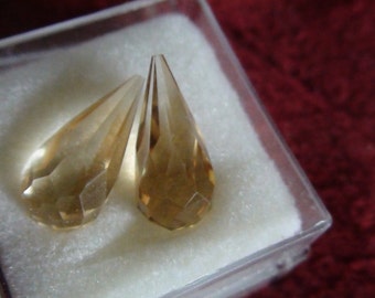vintage brazilian citrine briolette