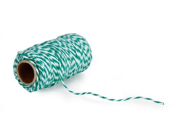 Bakers Twine - Small Roll - Green/White - 105 feet RJ3-1-GW