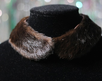 1960's Brown Mink Collar