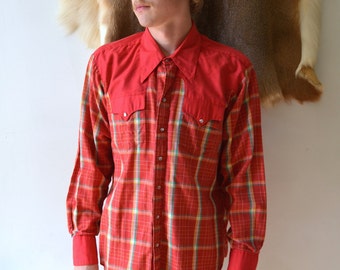 Vintage Rockmount Western Shirt/ Pearl Snap Up/ Ranch Wear/ X Large