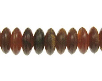 100pc 10mm Rondells Horn Beads, amber Horn Bead Strands, 2.5mm Hole Tribal Ethnic Beads, Vintage Horn Beads -HS117a