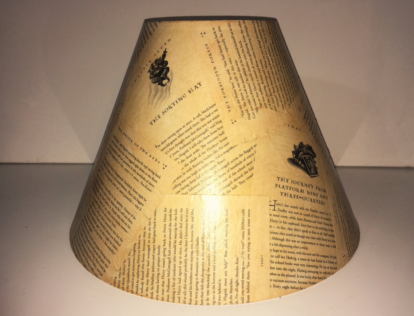Harry Potter Lamp Shade J. K. Rowling Book page lamp shade