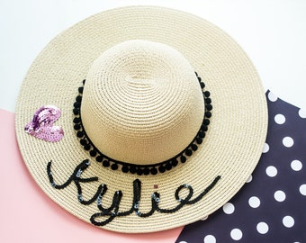 Custom Sun Hat- Sun hat-Beach Hat- Boho Hat- Personalized- Bachelorette Party Hat-Vacation wear-Gift-For-Women-Vacation hat-Custom Gift- Fun