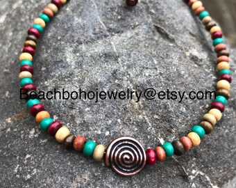 Ankle Bracelet, Beach Anklet, Boho Anklet, Beaded Anklets, Anklets For Woman, Surfer Anklet, Hippie Anklet, Beach Jewelry, Anklets