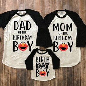 Elmo birthday shirt, elmo birthday party, elmo matching shirts, elmo mom, elmo dad, elmo family shirts, elmo theme party