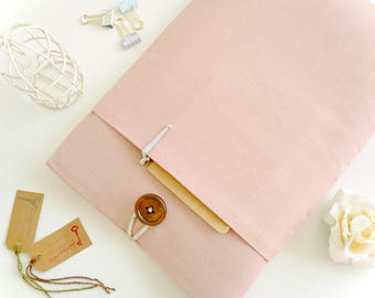 Pink 11" 13" 15.6" Laptop Sleeve Cover MacBook Cover, Pro, Air, Windows Laptop Cover, Surface Pro, 12" New MacBook Case - Vintage Rose Linen