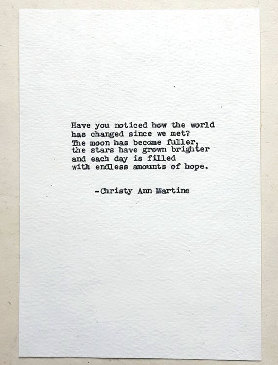 Romantic Gifts for Girlfriend or Boyfriend - Typed by Poet with Vintage Remington Typewriter - Poem