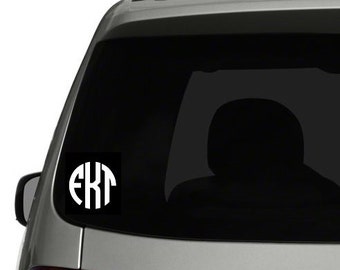 SALE!!! Half Price!! Monogram - Vinyl Car Decal CUSTOM item - Made to order