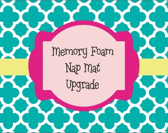 Memory Foam Nap Mat Upgrade - 1.5" or 2" - High Density Viscoelastic Memory Foam, Personalized Preschool Kids Kinder Nap Mat Insert