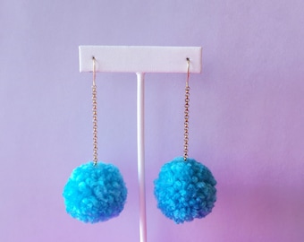 dazzleberry pom earrings