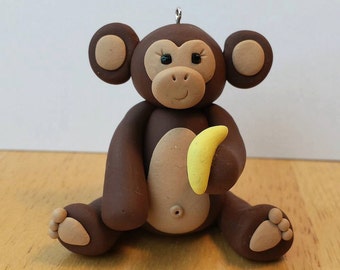 Monkey Ornament with Banana