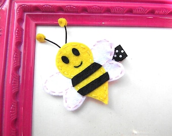 Felt hair clip - Bee Felt Hair Clip