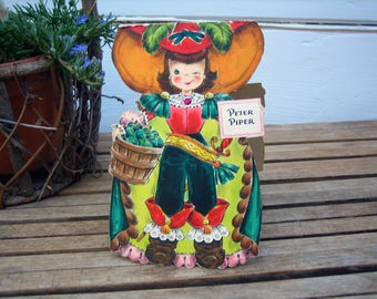 Vintage Hallmark Nursey Rhyme Card ~ Peter Piper No. 16 ~ 1947 Printing ~ Gift for Collector ~ Gift for Her