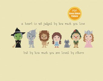 Wizard of Oz Cross stitch Pattern - There's No Place Like Home - Dorothy Ruby Shoes Cross stitch pattern - Instant Download PDF