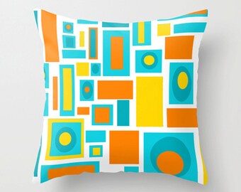 Modern Pillow Cover, Mid Century Modern Pillow Cover, Cool Pillow Cover, Retro Pillow Cover, Geometric Throw Pillow Cover,