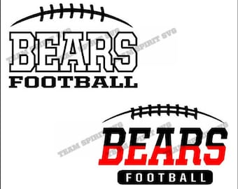 Bears Football Laces Download Files - SVG, DXF, EPS, Silhouette Studio, Vinyl Cut Files, Digital Cut Files -Use with Cricut and Silhouette