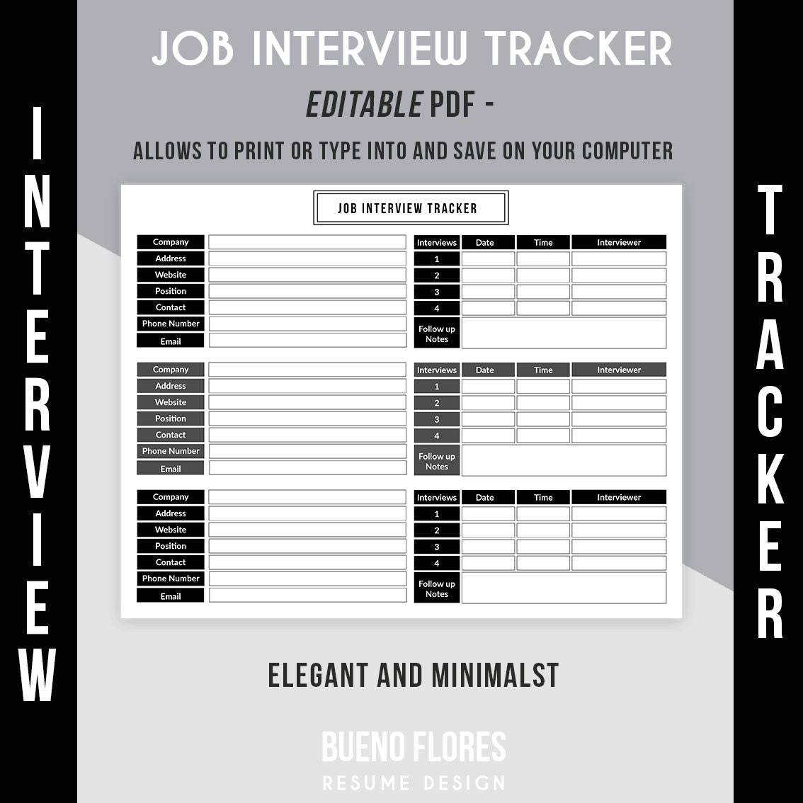 Interview Tracking Spreadsheet Template