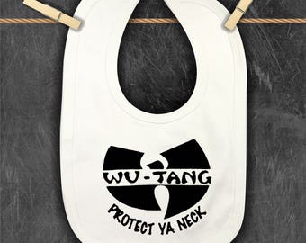 EXCLUSIVE | Wu-Tang Bib | Protect Ya Neck | Wu-tang Is For The Children | Pun Intended | Baby Bib | Hip Hop Nation | 90's Baby Bib | GIFTS
