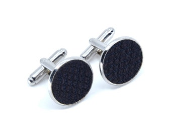 Yumi Collection-Cufflinks silver/gold-dark blue