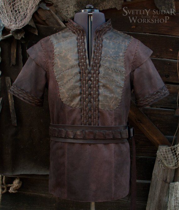 Viking Leather Jacket inspired Ragnar Lothbrok / custom size