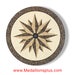 North Star - 60" Mosaic Marble Floor Medallion Inlay