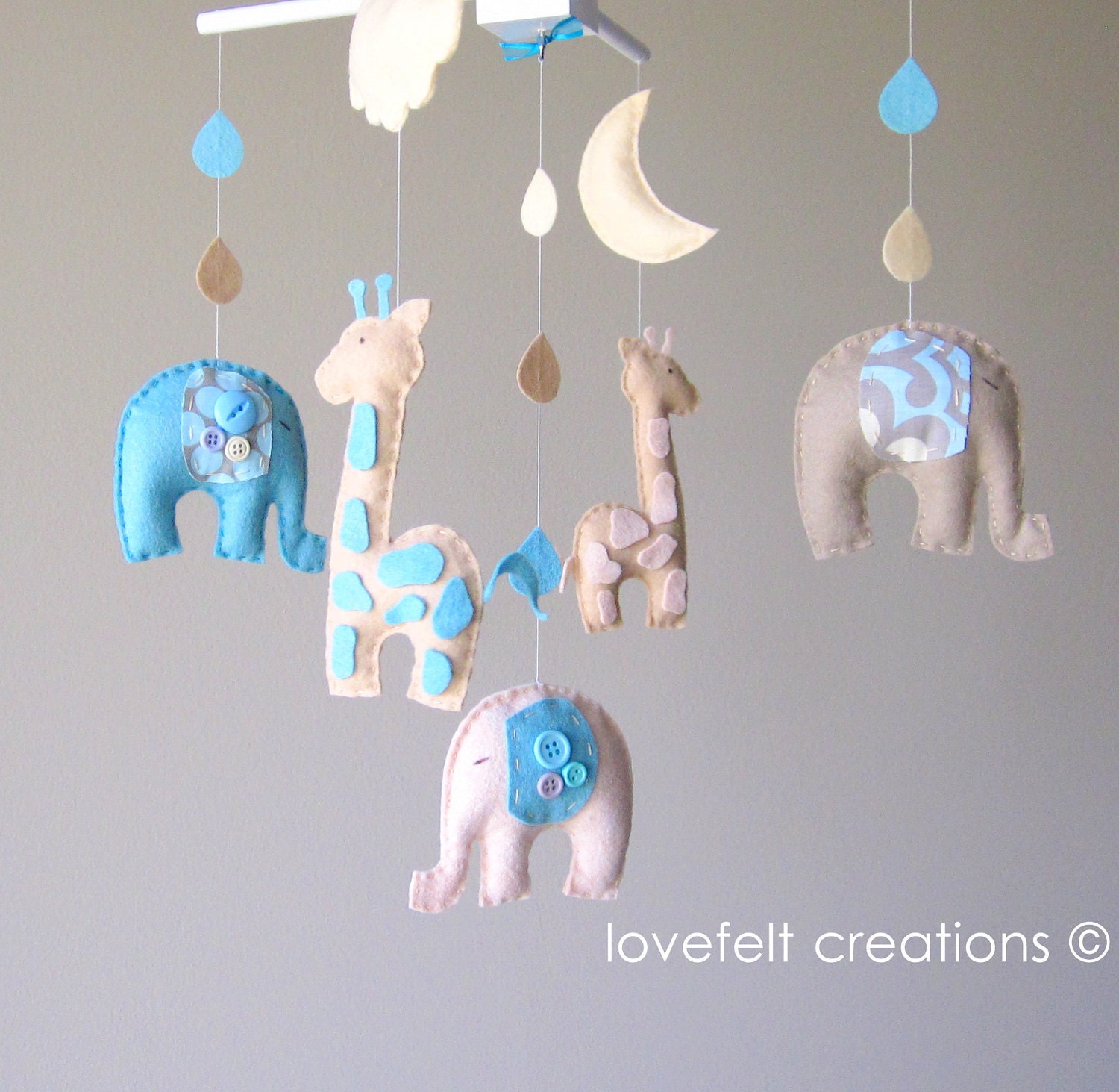 Baby Mobile Baby crib mobile Custom Baby Mobile Elephant