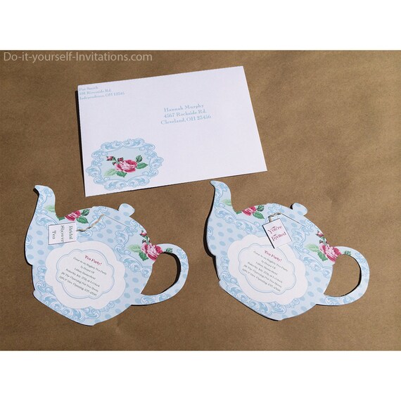 printable tea party invitation bridal tea party invitation tea tag template