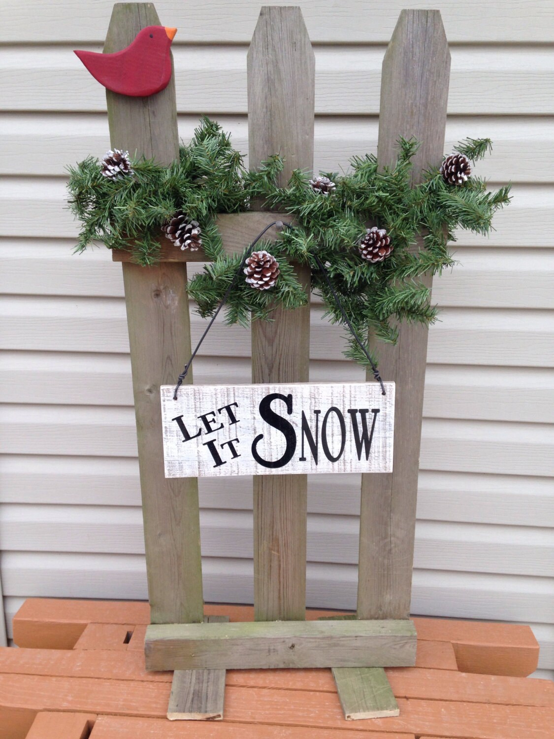 Rustic Fence Decor Farmhouse Porch Decor Primitive Porch