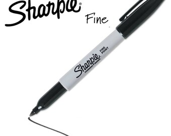 Black Sharpie Marker fine point for signing guest book alternative poster sharpie black permanent marker