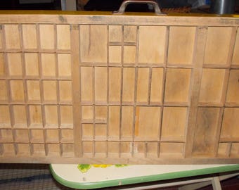 vintage wood printers tray printers drawer shadow box